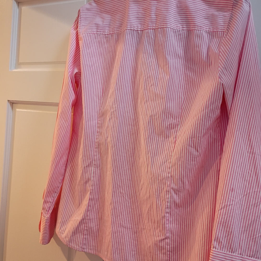 J Crew Haberdashery Pink Striped Button-Up - Picture 3 of 4